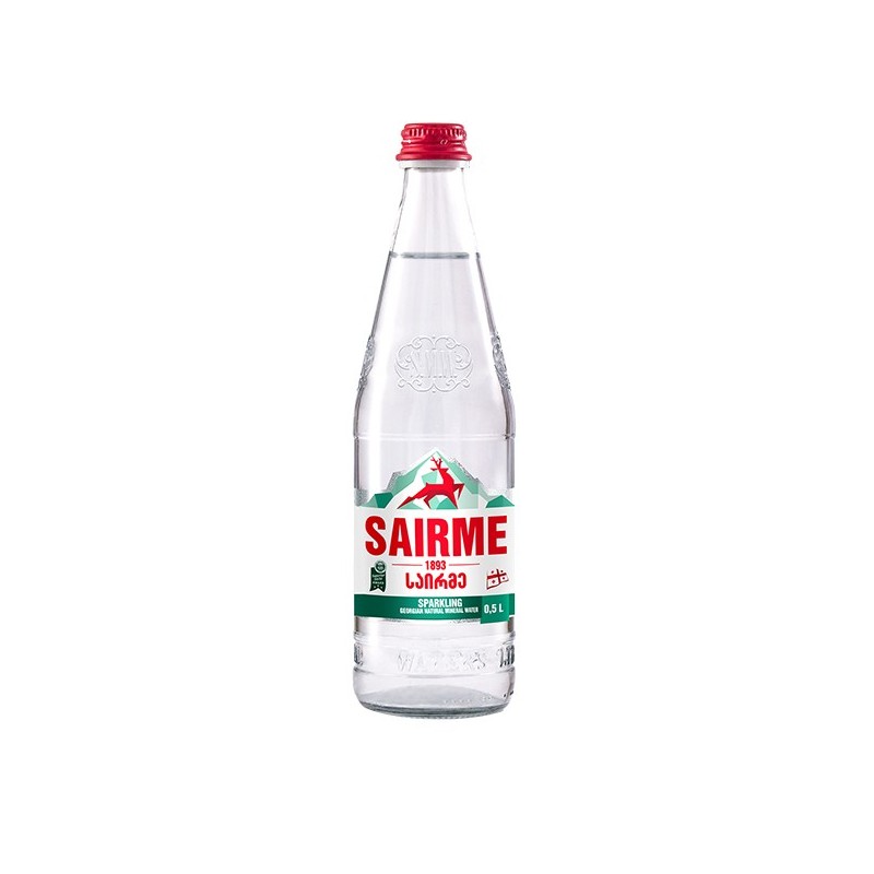 Mineralinis vanduo Sairme, 0.5 l, 12 vnt. (stiklinis butelis)