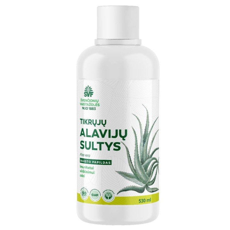 Tikrųjų alavijų sultys, imunitetui, virškinimui, odai, Švenčionių vaistažolės, 530 ml
