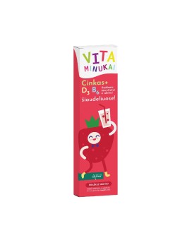 Vitaminukai, vitaminai su cinku, braškių skonio, Acorus Balance, 10 vnt.