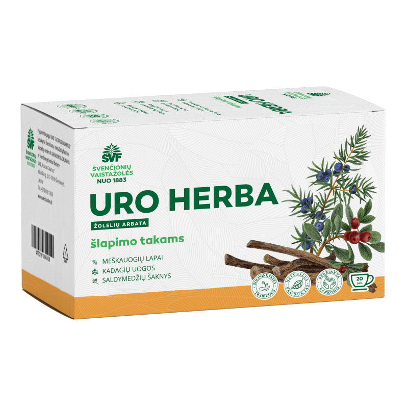 Uro herba, žolelių arbata, šlapimo sistemai, Švenčionių vaistažolės, 20 pak.