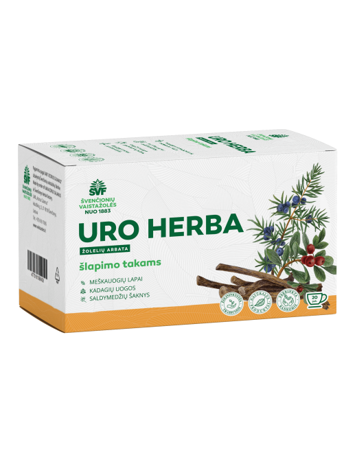 Uro herba, žolelių arbata, šlapimo sistemai, Švenčionių vaistažolės, 20 pak.