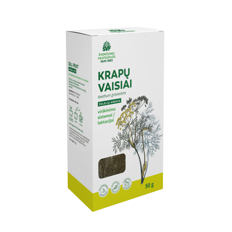 Žolelių arbata krapų vaisiai, virškinimo sistemai / laktacijai, Švenčionių vaistažolės, 50 g