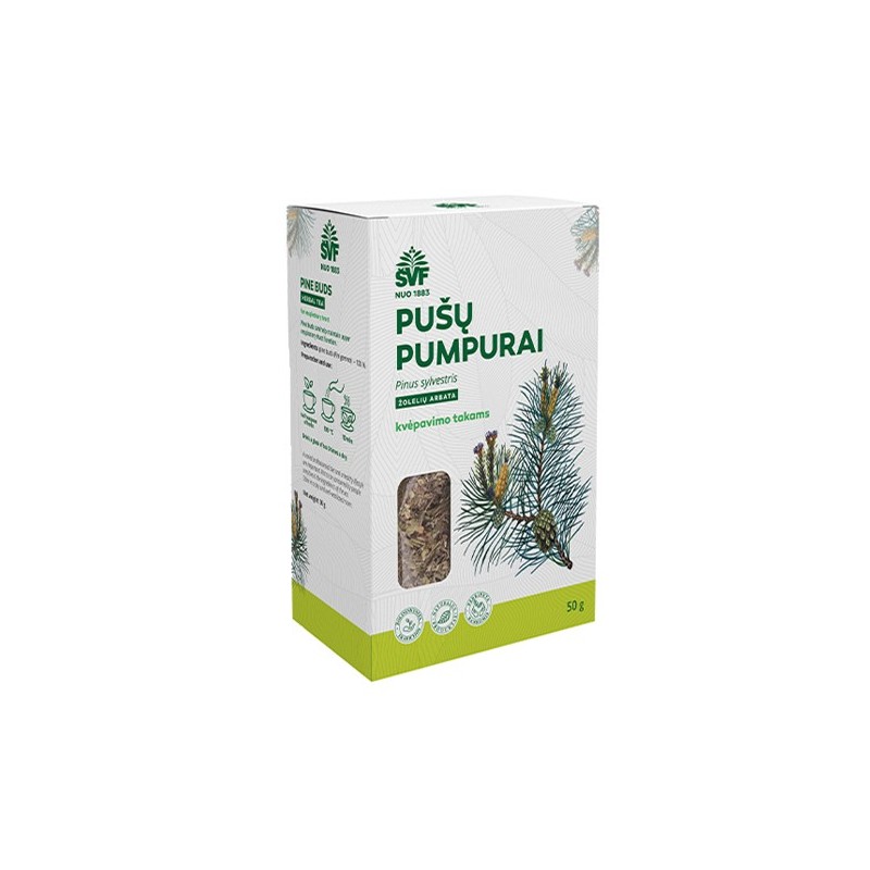 Pušų pumpurai, žolelių arbata, kvėpavimo takams, Švenčionių vaistažolės, 50 g