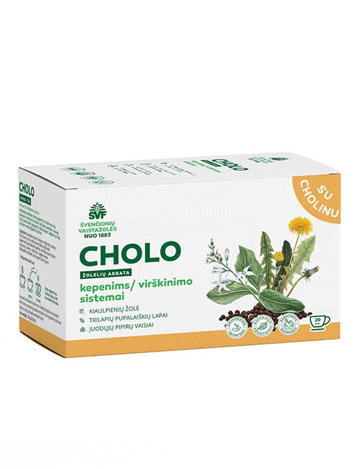Cholo, žolelių arbata, kepenims / virškinimo sistemai Švenčionių vaistažolės, 20 pakelių