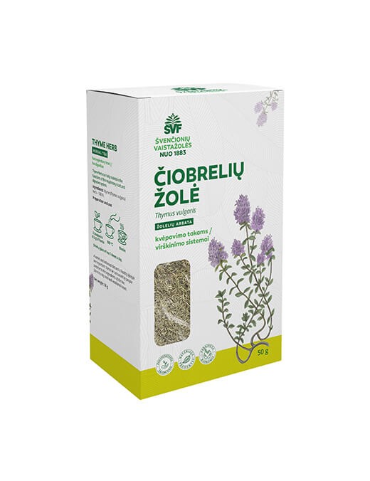 Čiobrelių žolė, žolelių arbata, kvėpavimo takams/ virškinimo sistemai, Švenčionių vaistažolės, 50 g