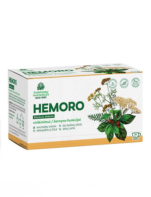 Hemoro, virškinimui /žarnyno funkcijai, Švenčionių vaistažolės, 24 pak.