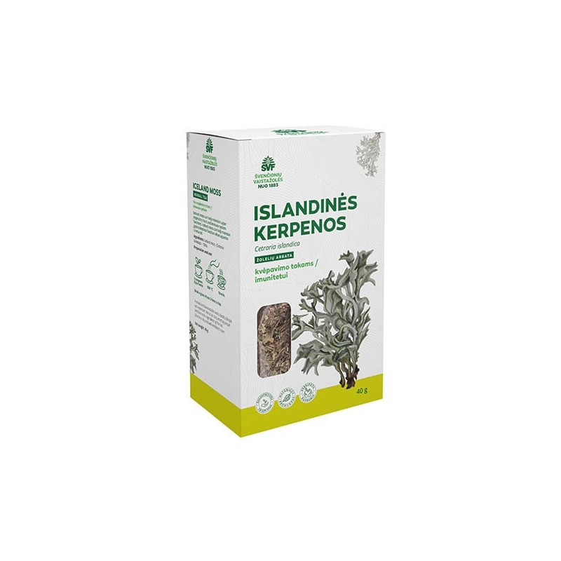 Iceland moss, herbal tea for the respiratory tract / immunity, Švenčionių vaistažolės, 40 g