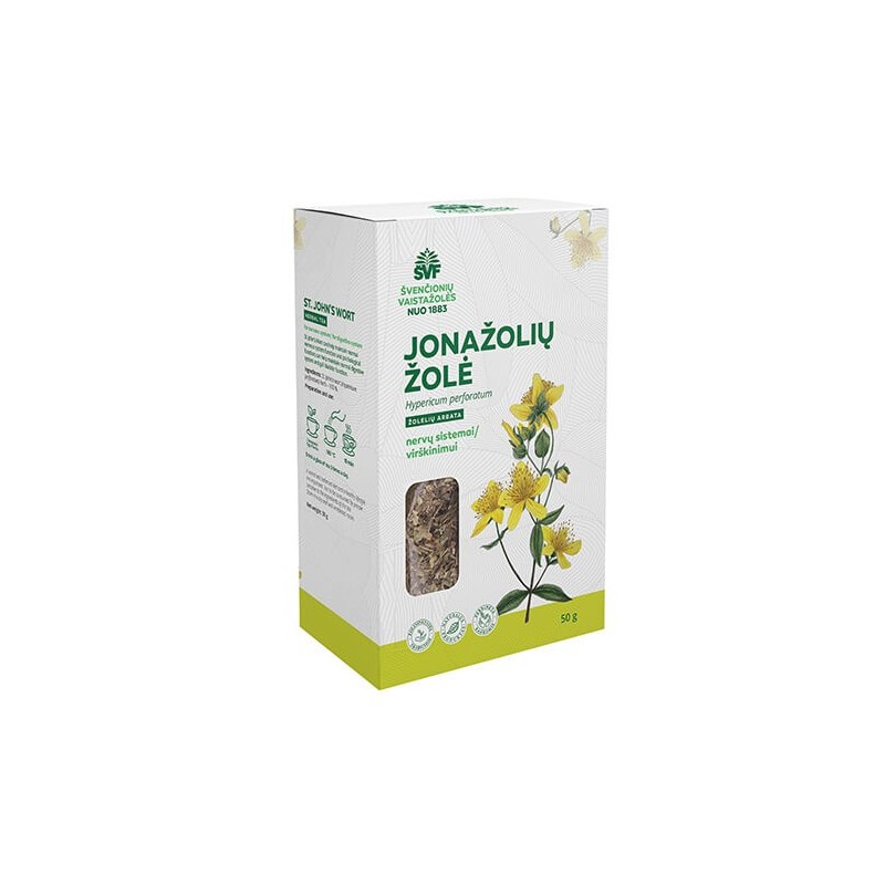 Jonažolių žolė, žolelių arbata,nervų sistemai / virškinimui, Švenčionių vaistažolės, 50 g