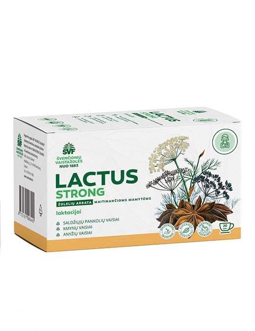 Lactus strong, žolelių arbata, maitinančioms mamytėms, Švenčionių vaistažolės, 20 pak.