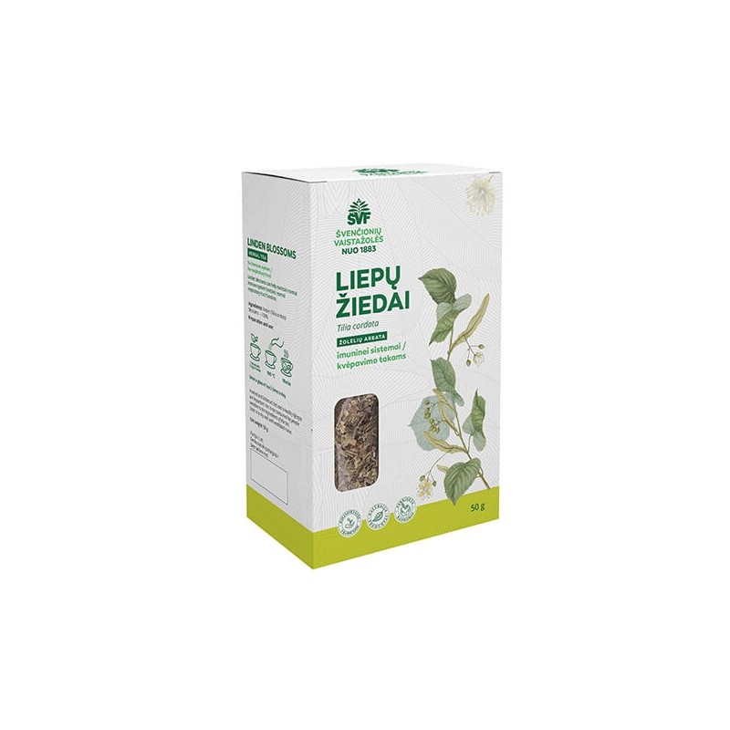 Liepų žiedai, žolelių arbata, imuninei sistemai / kvėpavimo takams, Švenčionių vaistažolės, 50 g