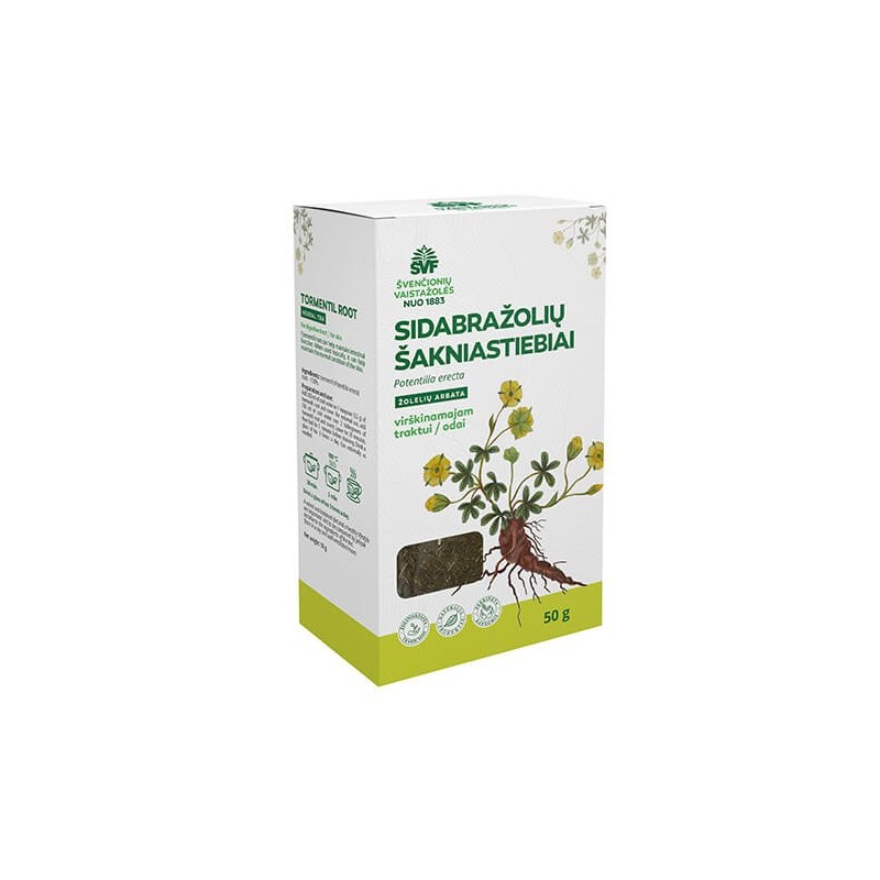 Tormentil rhizome, herbal tea for the digestive tract / skin, Švenčionių vaistažolės, 50 g
