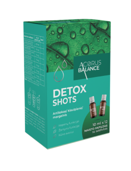 Detox shots, kepenų/žarnyno funkcijai, Acorus Balance, 12 vnt.