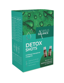 Detox shots, kepenų/žarnyno funkcijai, Acorus Balance, 12 vnt.