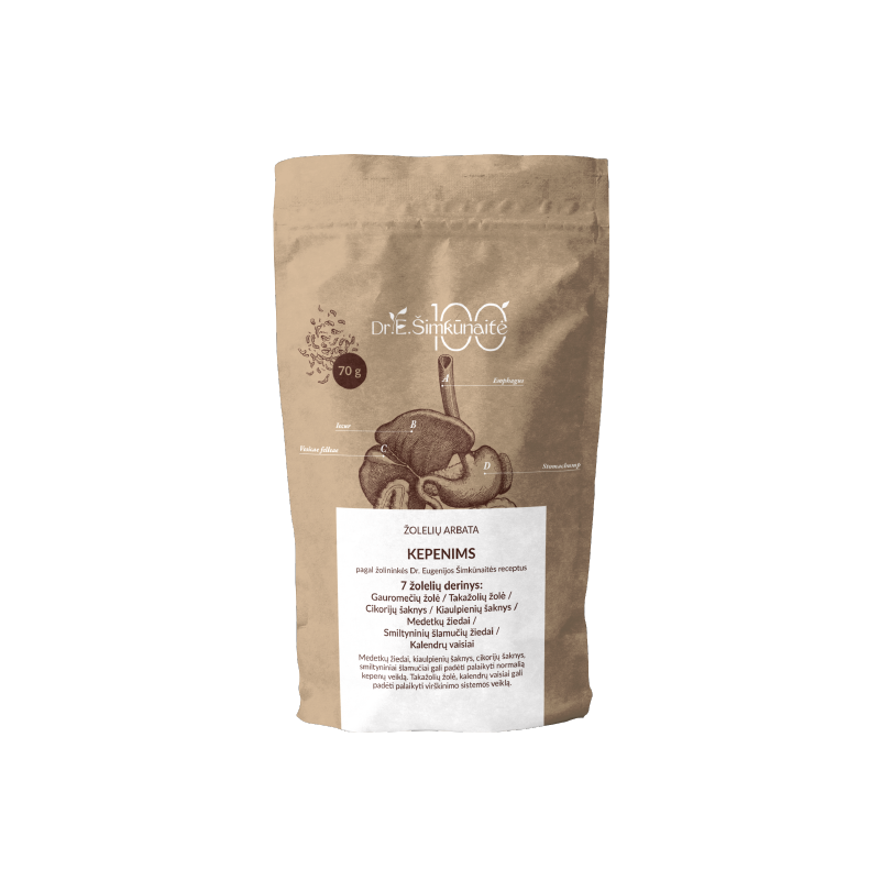 For the liver, loose herbal tea, Dr. E. Šimkūnaitė, 70 g