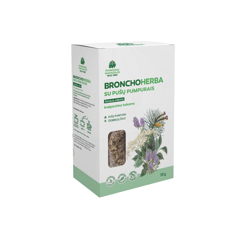 Bronchoherba forte su pušų pumpurais, kvėpavimo takams, Švenčionių vaistažolės, 50 g