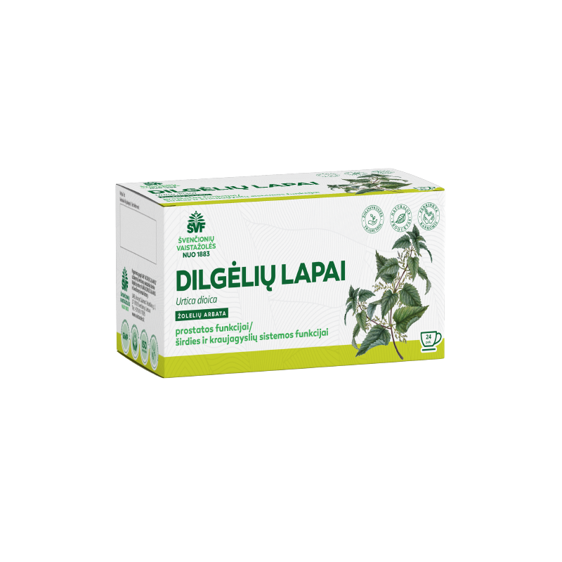 Nettle leaves, herbal tea for prostate / cardiovascular function, Švenčionių vaistažolės, 24 tea bags