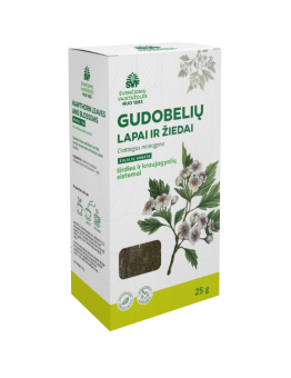 Gudobelių lapai ir žiedai, širdies ir kraujagyslių sistemai, Švenčionių vaistažolės, 25 g