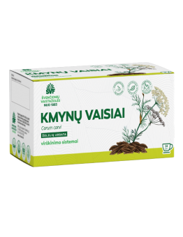 Kmynų vaisiai, žolelių arbata, virškinimo sistemai, Švenčionių vaistažolės, 24 pakeliai