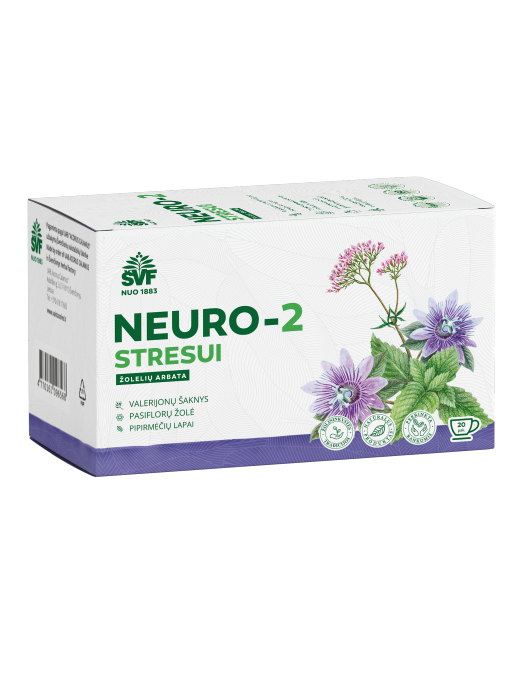 Neuro-2 stresui, žolelių arbata, Švenčionių vaistažolės, 20 pakelių