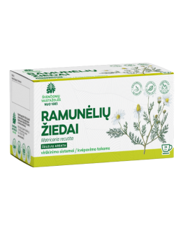 Ramunėlių žiedai, žolelių arbata, virškinimo sistemai/ kvėpavimo takams , Švenčionių vaistažolės, 24 pak.