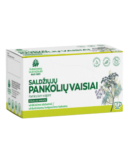 Saldžiųjų pankolių vaisiai, žolelių arbata, virškinimo sistemai/ viršutiniams kvėpavimo takams Švenčionių vaistažolės, 24 pak.