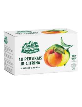 Vaisinė arbata su persikais ir citrina, Žolynėlis, 20 pakelių