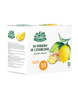 Vaisinė arbata su imbieru ir citrinomis, Žolynėlis, 50 pakelių