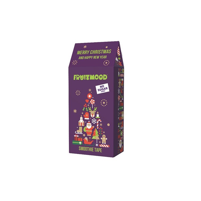 Vaisių-uogų užkandukai dovanų dėžutėje „Stebuklų šalies žiemos namai“ (Be cukraus), FRUITMOOD, 100g