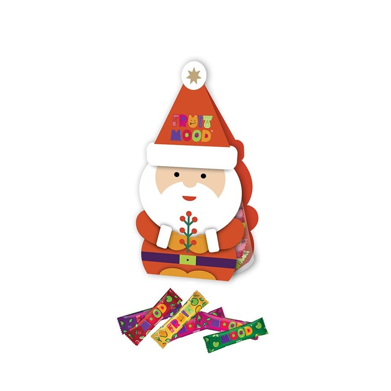 Vaisių-uogų užkandukai dovanų dėžutėje „SANTA“, FRUITMOOD, 90g