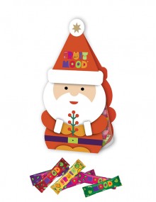 Vaisių-uogų užkandukai dovanų dėžutėje „SANTA“, FRUITMOOD, 90g