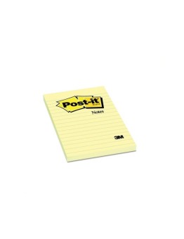 Lipnūs lapeliai 3M CANARY POST-IT linijomis 102x152mm