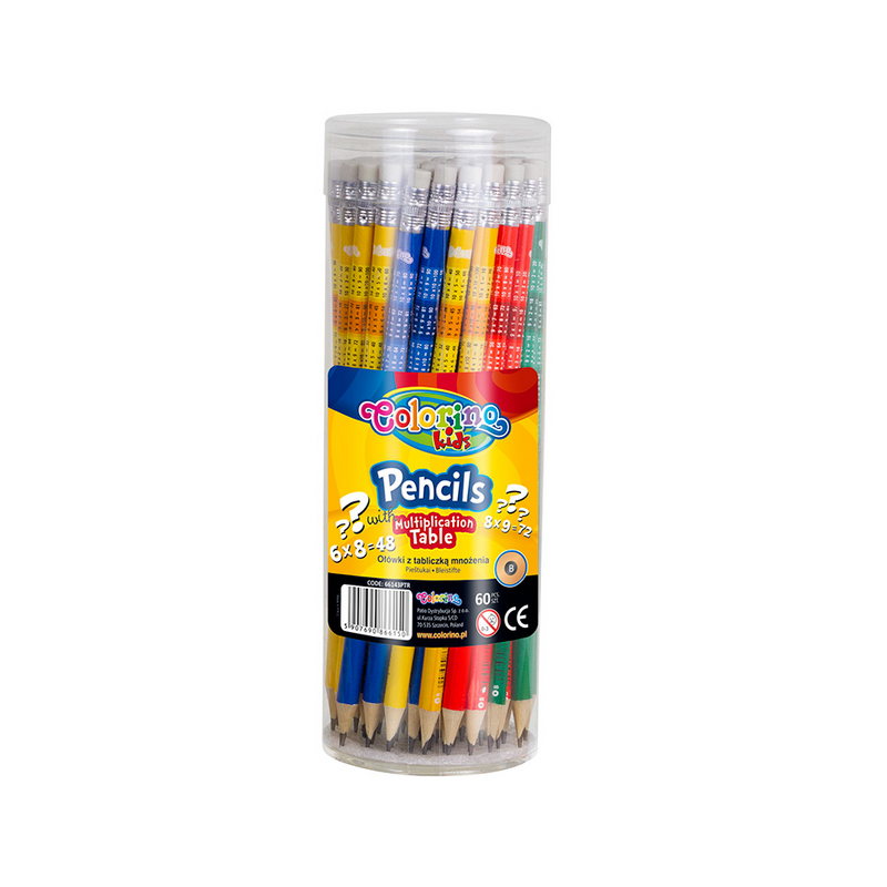 Pieštukas su trintuku ir daugybos lentele COLORINO B,  įp.60