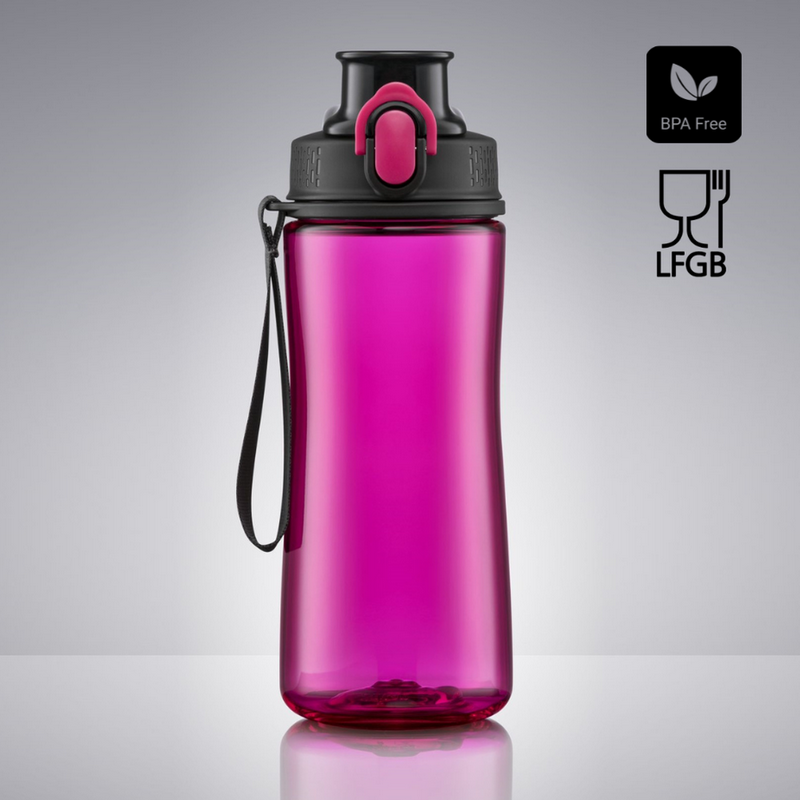 Gertuvė COLORISSIMO TRITAN, plastikinė 550ml, rožinės spalvos