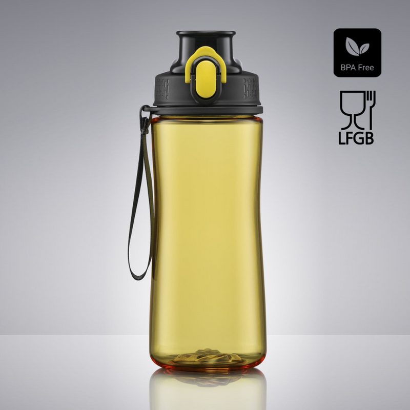 Gertuvė COLORISSIMO TRITAN, plastikinė 550ml, geltonos spalvos