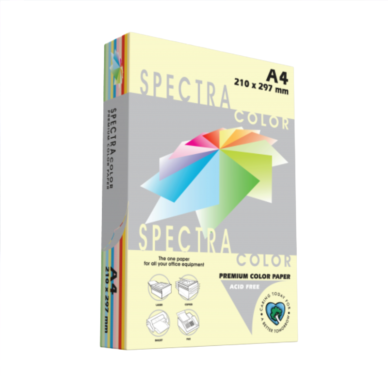 Spalvoto popieriaus rinkinys SPECTRA COLOR MIX  A4 10sp. 500l. 80g.