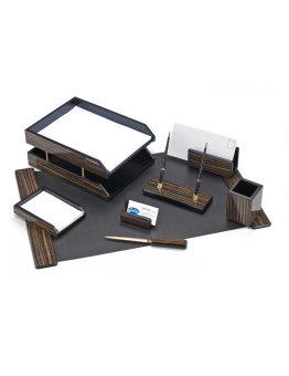 Darbo stalo rinkinys FOROFIS 8 dalių, juodos spalvos