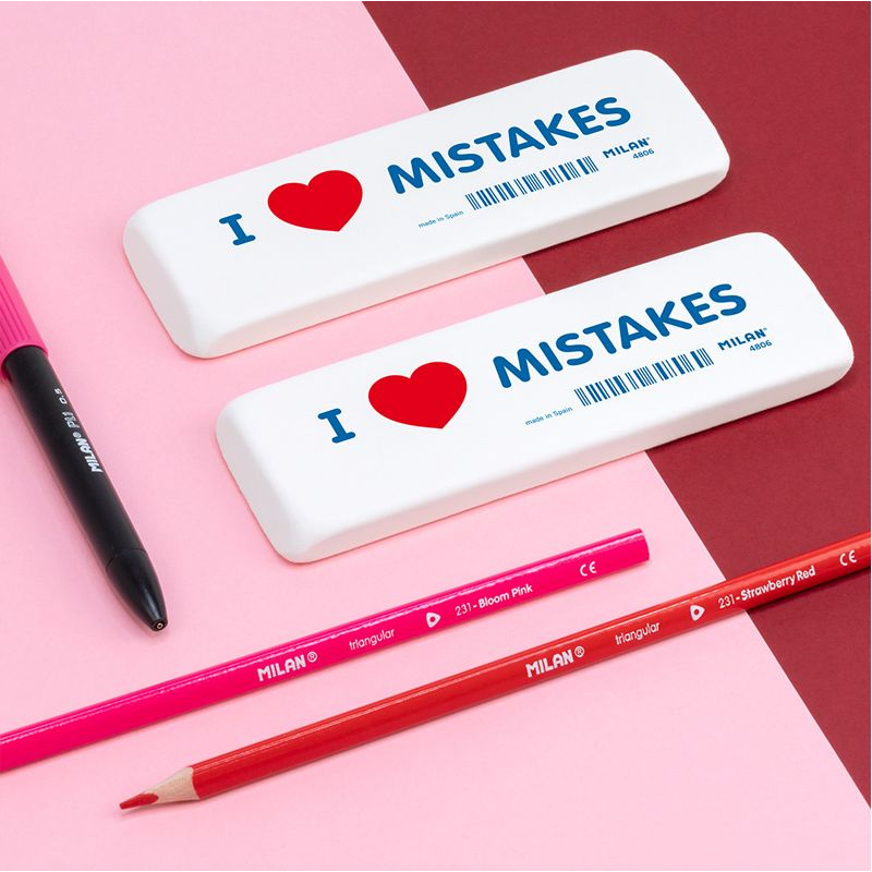 Trintukas MILAN 4806 I love Mistakes, 14 x 9,3 x 3cm, pak.6
