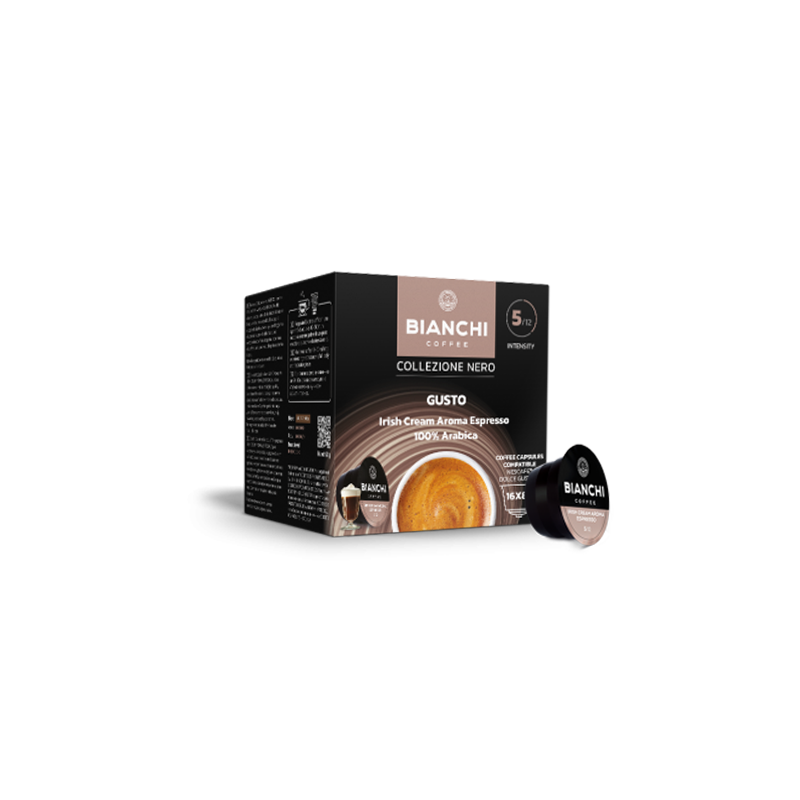 Bianchi Collezione Nero Gusto Irish Cream Aroma, kavos kapsulės Dolce Gusto®, BIANCHI, 16 vnt.