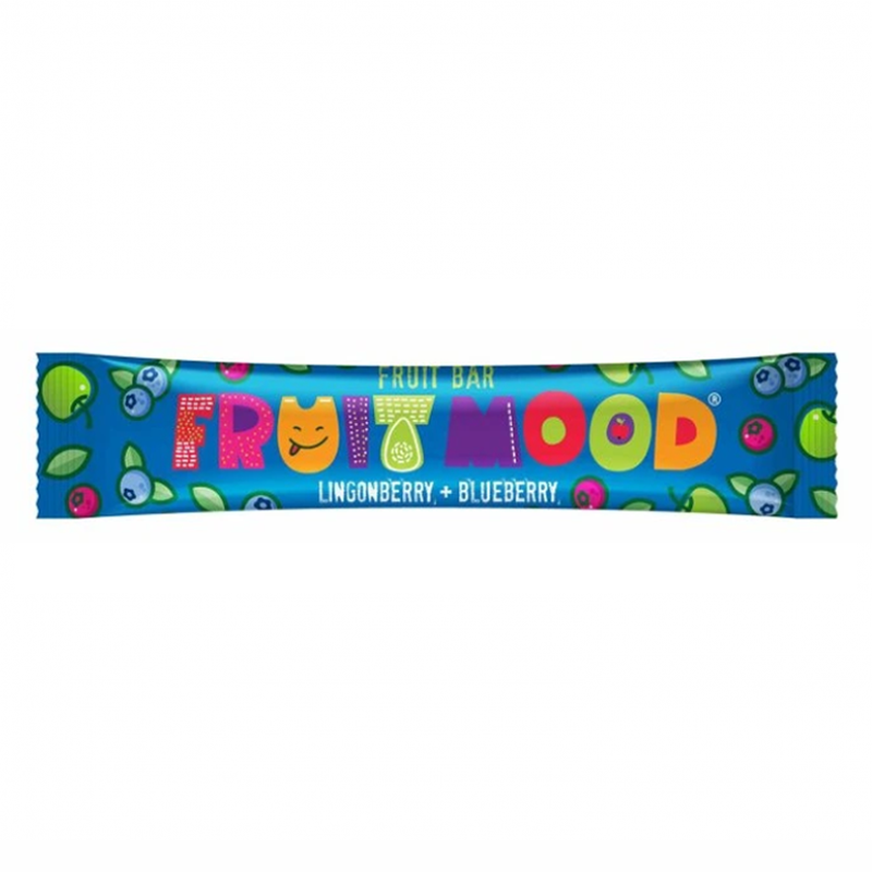 Vaisių batonėliai su spanguolėmis ir mėlynėmis FruitMood, 20 g