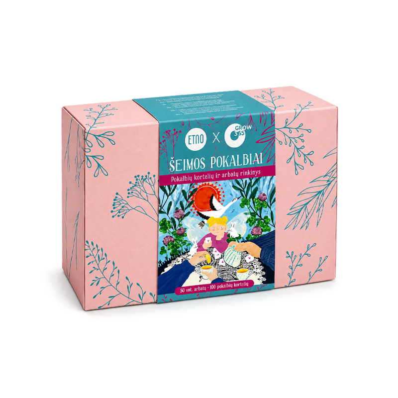Family conversations and tea set, ETNO x Grow365, 50 tea bags, 100 cards