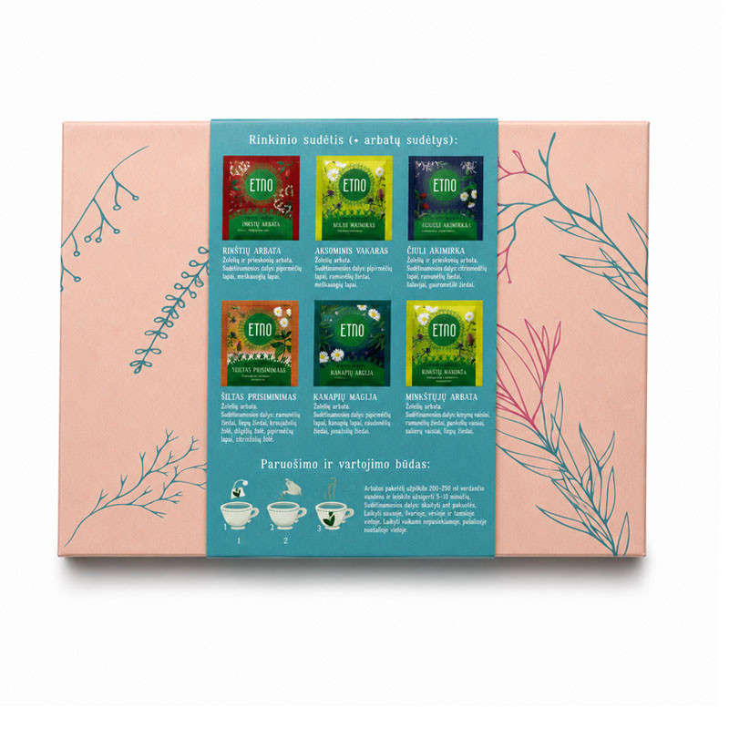 Family conversations and tea set, ETNO x Grow365, 50 tea bags, 100 cards