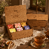 Natural herbal tea and honey set, ETNO, wooden box, 60 tea bags, 5 flavours