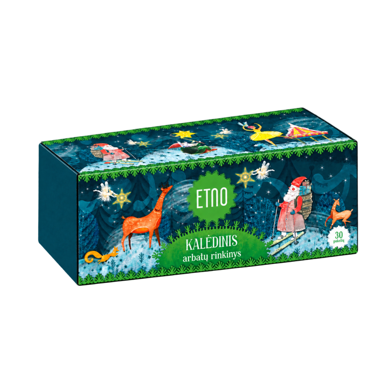 Kalėdinis arbatų rinkinys, ETNO, 30 pakelių, 60 g.