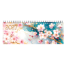 Horizontalus stalo kalendorius MEMO CARD CHERRY BLOSSOM 2027m., laminuoto kartono viršeliu