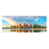 Horizontalus stalo kalendorius MEMO CARD TRAKAI 2027m., laminuoto kartono viršeliu