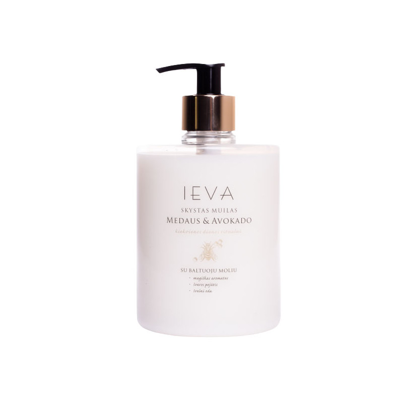 Skystas muilas IEVA 500ml, su medumi ir avokadu