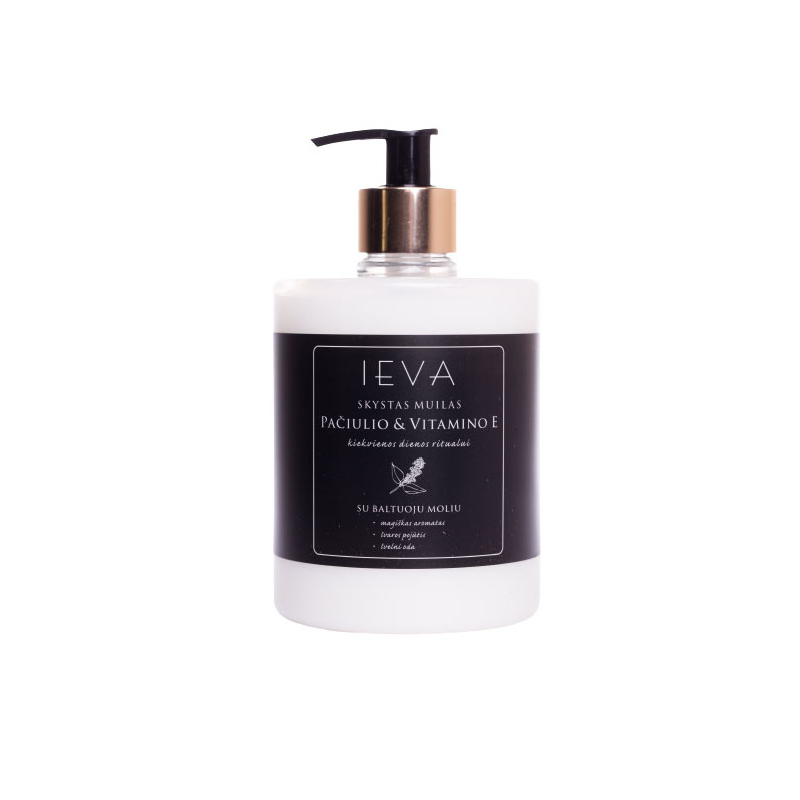 Skystas muilas IEVA 500ml, pačiulio ir vitamino E