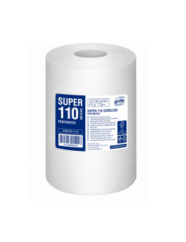 Popieriniai rankšluosčiai rulone GRITE SUPER 110 CORELESS įp.12