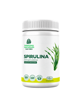 Spirulina, maisto papildas kapsulėse, Švenčionių vaistažolės, 120 vnt.
