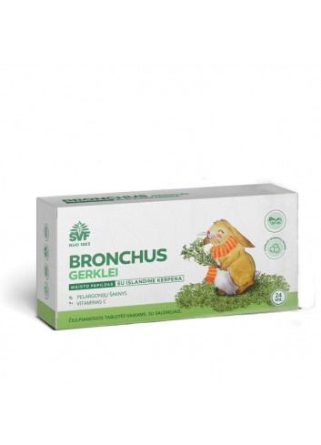 Bronchus tabletės gerklei vaikams ŠVF, 24 vnt.